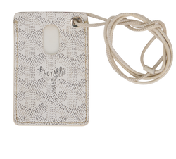 Goyard Goyardine Lanyard ID Holder, Canvas, White, VAE120121, 2*